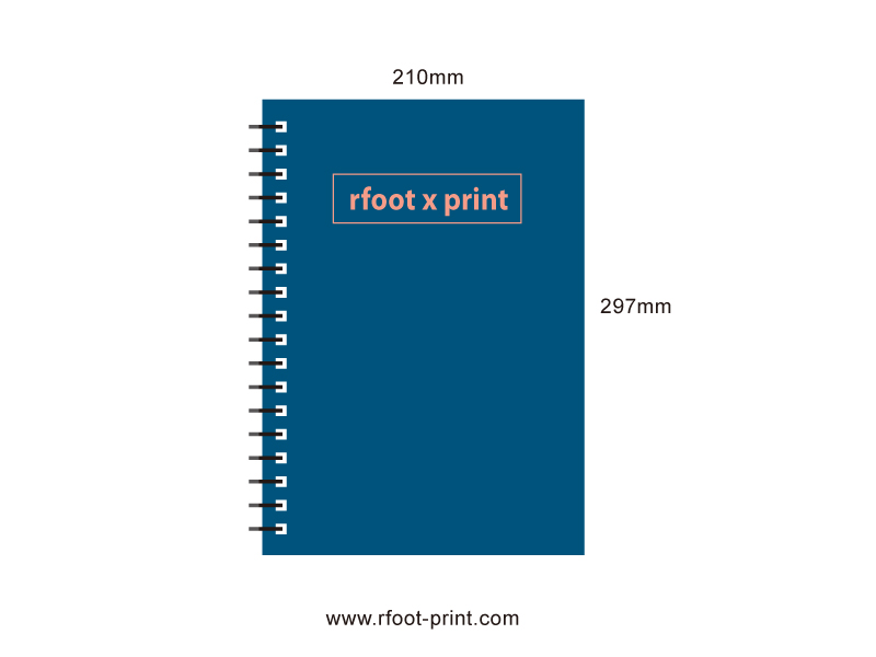 A4線圈筆記本印刷設計尺寸