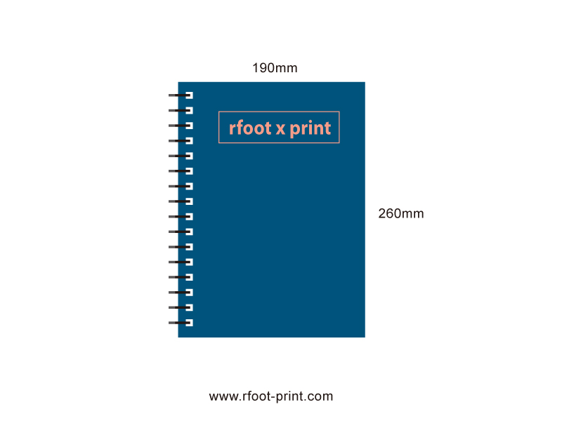 B5線圈筆記本印刷設計尺寸
