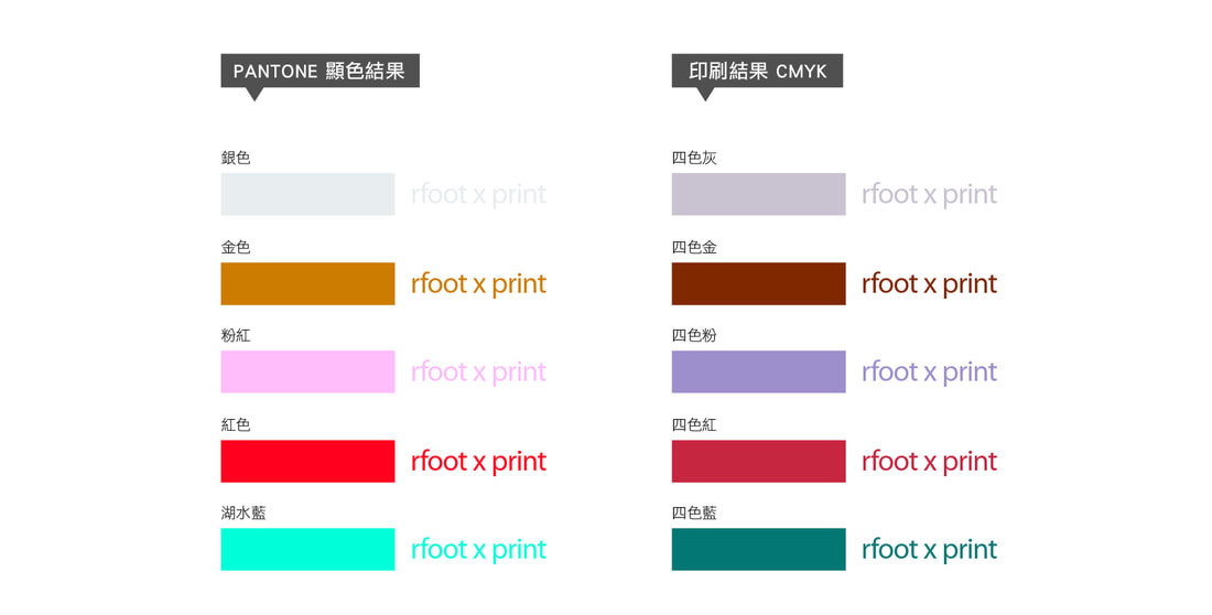 右腳設計印刷-常見印刷顏色問題-Pantone轉CMYK的色差狀況